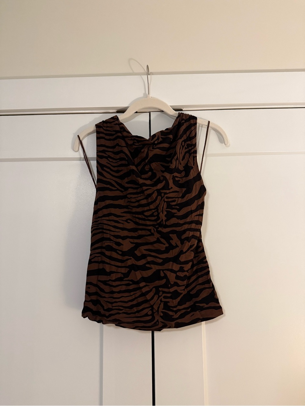 Old Navy Brown and Black Zebra-Print Sleeveless Camisole